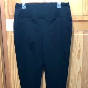 Black pull on elastic waist dress pants